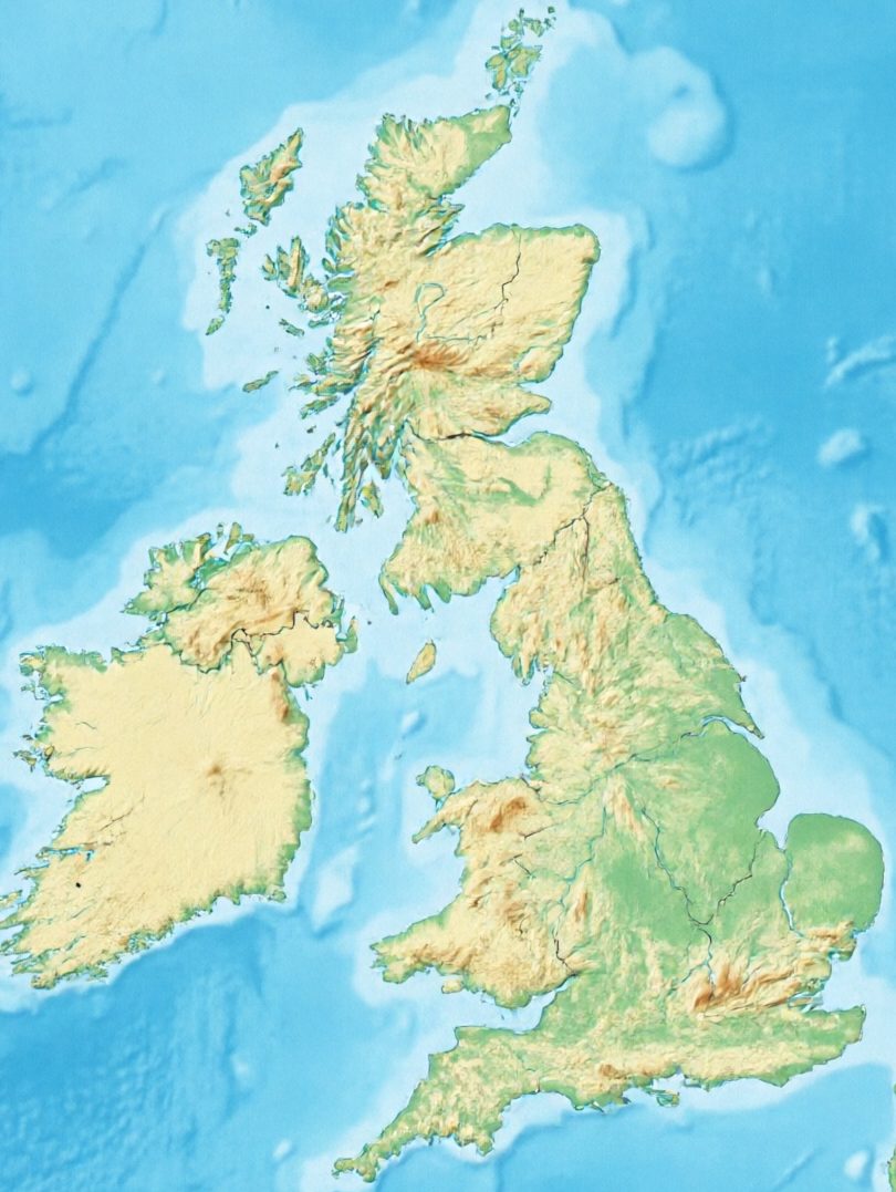 Map of the United Kingdom and Ireland showing the geographic area AC Lifting covers.