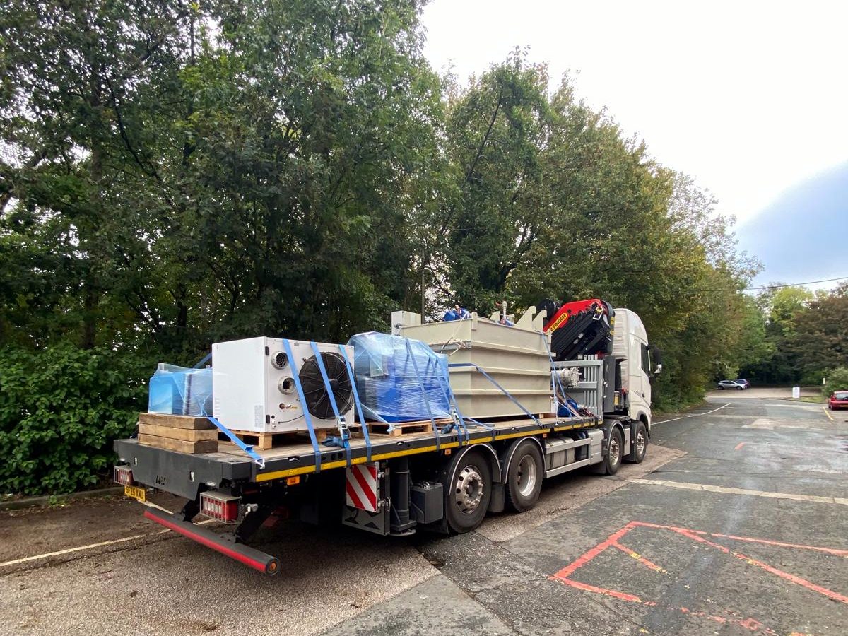 Two AC Lifting HIAB rigs on a rural delivery run through North West England.