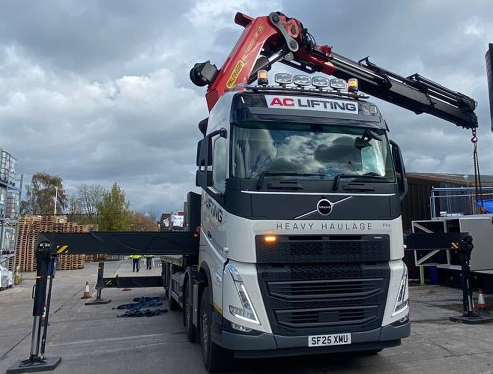 AC Lifting branded HIAB truck ready for work at the Preston depot.