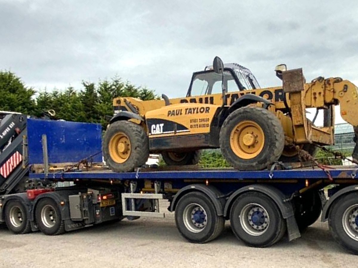 Plant and machinery delivery near Much Hoole, Lancashire.